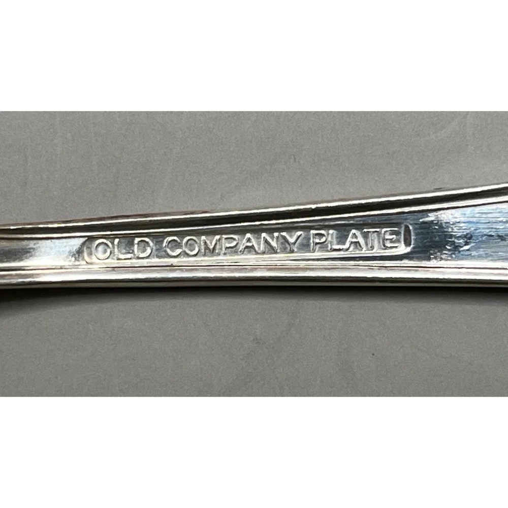Old Company Plate Signature Rose Silver Plate Teaspoons Rose Monogram M Set of 4